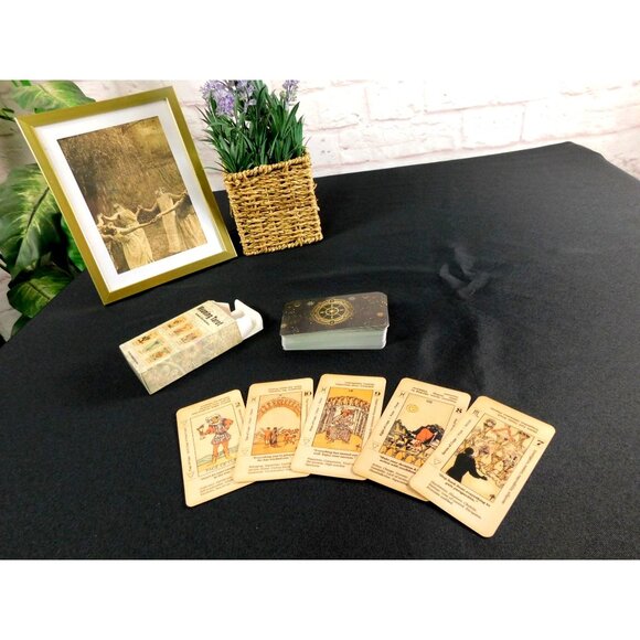 Meaning Tarot Antiqued Deck 78 Tarot Cards Witch Pagan Wiccan Divination - Picture 3 of 10